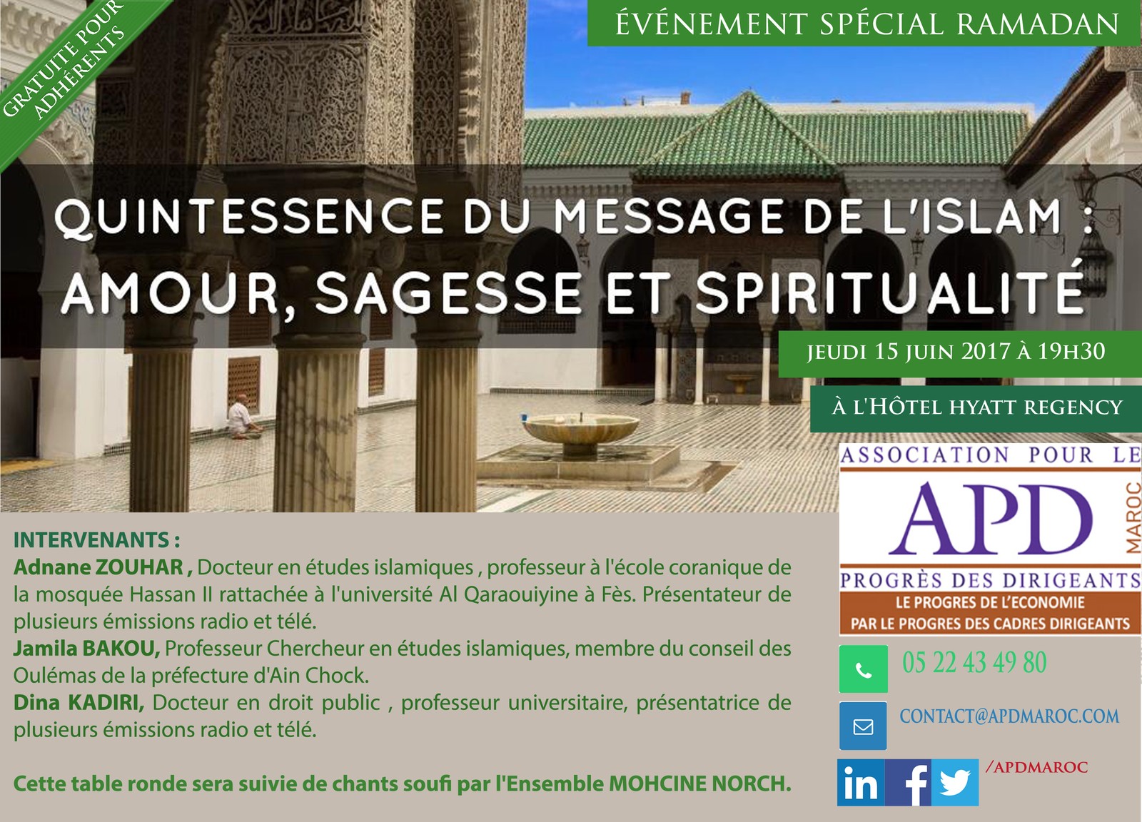 Quintessence du message de l’islam : amour, sagesse et spiritualité — annonce officielle APD