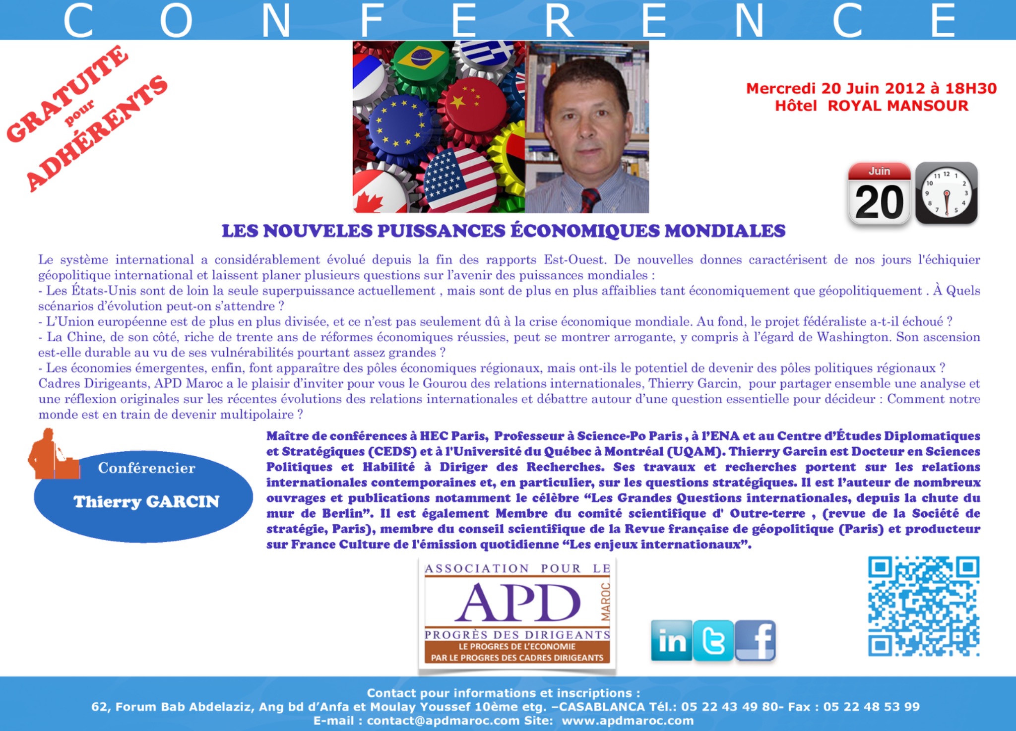 Les nouvelles puissances économiques mondiales — annonce officielle APD de 2012